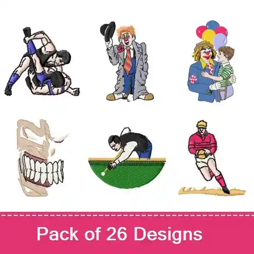 Affordable Men At Work & Play Embroidery design pack by MA Designs, Embroidery Packs on EmbroideryDesigns.com