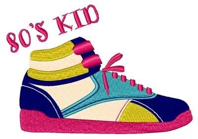 80s Kid Embroidery Design Fast Shipping