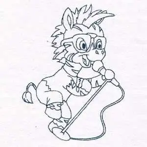 Zebra Rockstar Embroidery Design Affordable