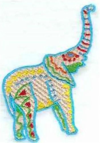 African Elephant Embroidery Design Markdown