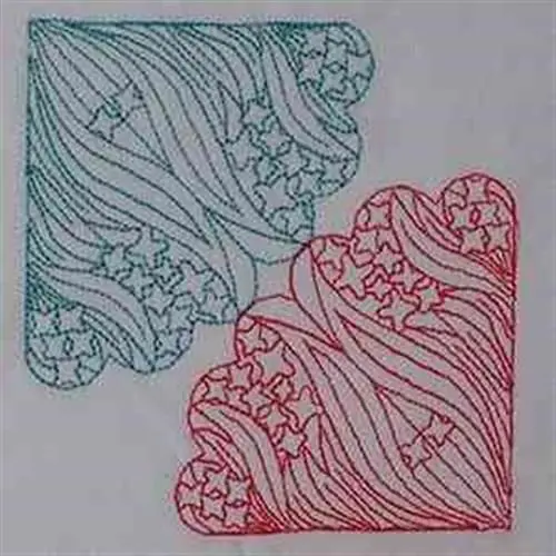 Popular Quilt Corner Stars Embroidery Design