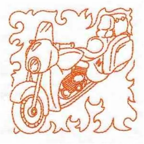 Biker Block Embroidery Design Viral