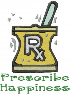 Weekend Sale Prescribe Happiness Embroidery Design