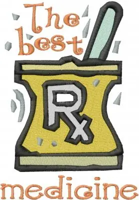 Best Medicine Embroidery Design Last Chance