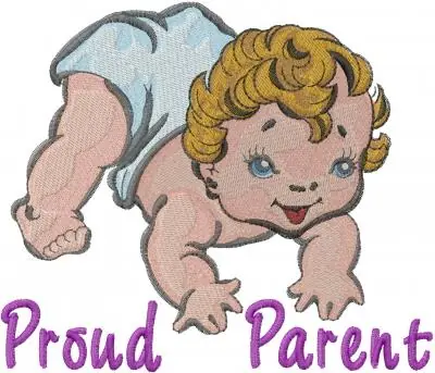 Next Day Delivery Proud Parent Embroidery Design