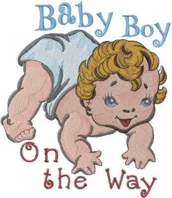 Baby Boy Embroidery Design Handmade