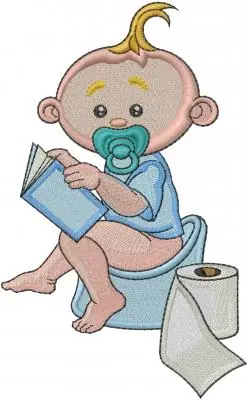 Best Price Potty Training Boy Embroidery Design
