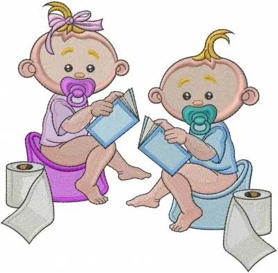 Potty Training Embroidery Design Price Cut