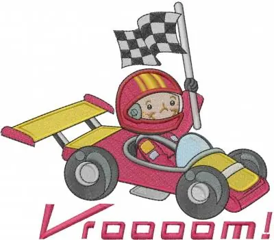 Special Offer Race Vroooom Embroidery Design