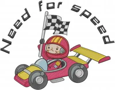 Weekend Sale Need for Speed Embroidery Design