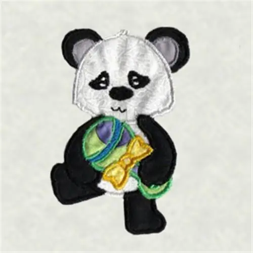 Price Cut Panda Applique Embroidery Design