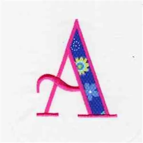 Crafted Applique Letter A Embroidery Design