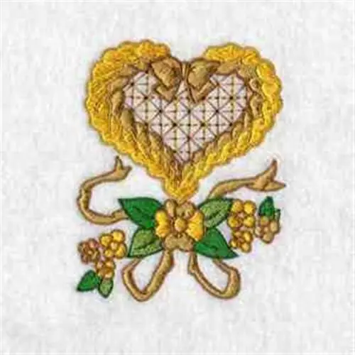 Warranty Included Love Heart Embroidery Design