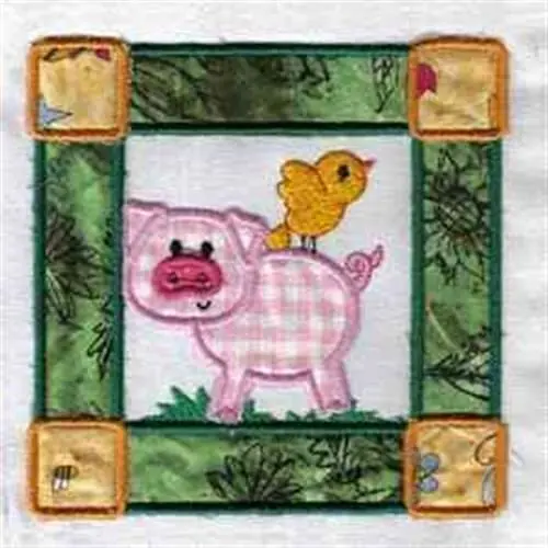 Pig Block Embroidery Design Order Now