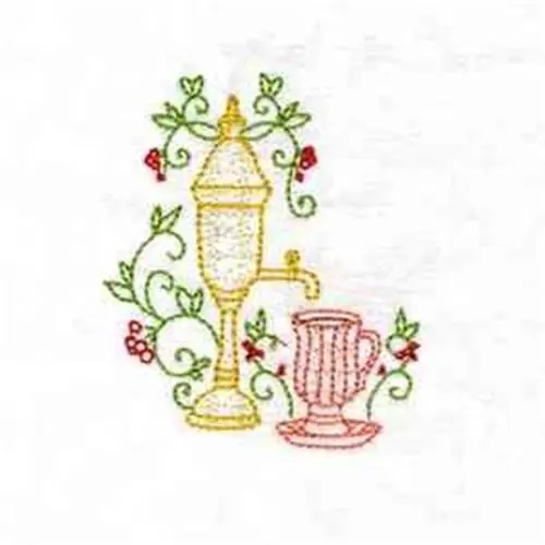 Seasonal Sale Coffee Samovar Embroidery Design