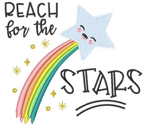 Reach For The Stars Embroidery Design Hassle-Free Returns