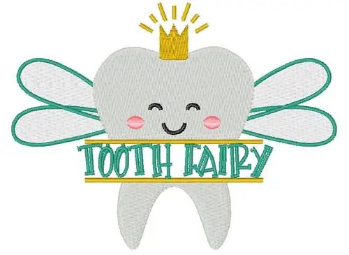 No Minimum Order Tooth Fairy Embroidery Design