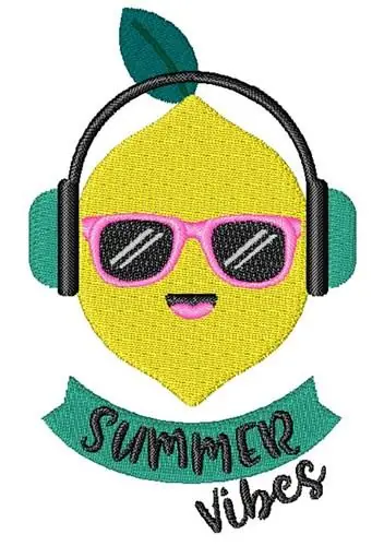 Summer Vibes Embroidery Design Genuine