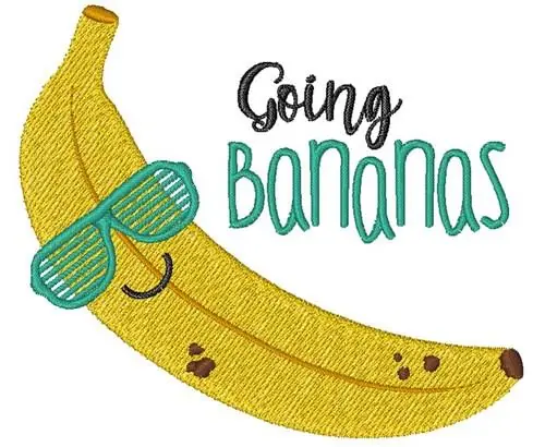 Shop Now Going Bananas Embroidery Design
