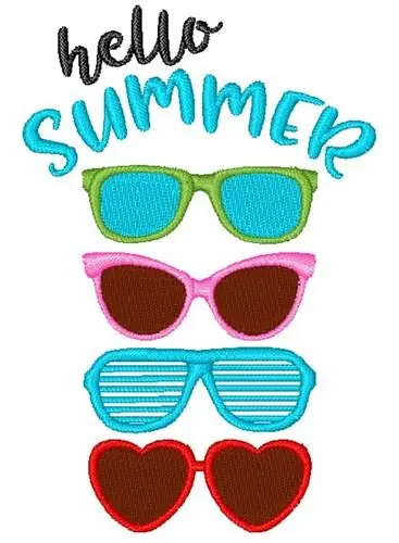 Hello Summer Embroidery Design Price Cut