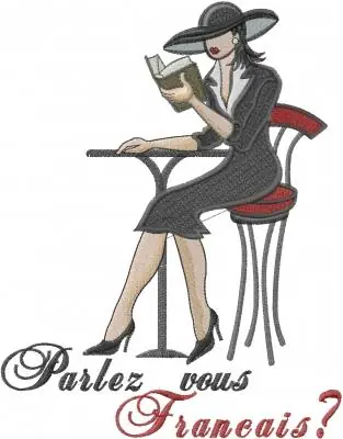 Parle Francais Embroidery Design While Supplies Last