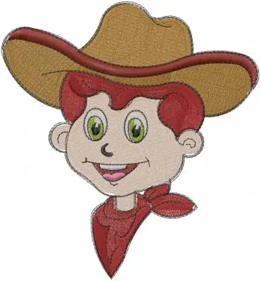 Cowboy Head Embroidery Design Trending