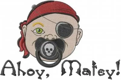 Modern Ahoy, Matey Embroidery Design