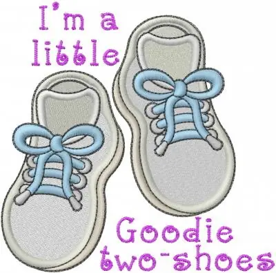 Goodie Two-Shoes Embroidery Design Seasonal Sale