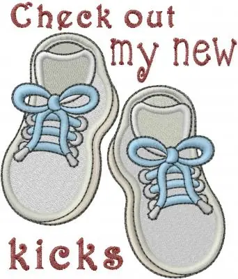 Trending My New Kicks Embroidery Design