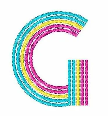 Weekend Sale Disco Font G Embroidery Design