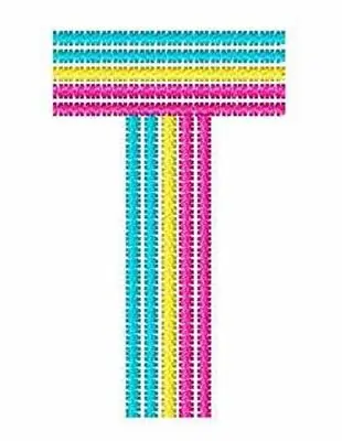 Disco Font T Embroidery Design Latest