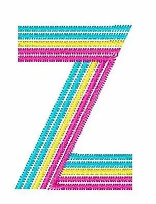 Disco Font Z Embroidery Design Flash Sale
