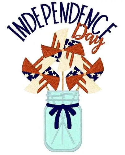 Factory Price Independence Day Embroidery Design
