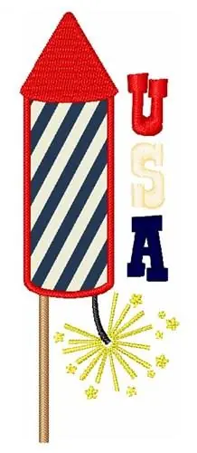 USA Rocket Embroidery Design Factory Price