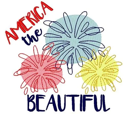 Free Returns America The Beautiful Embroidery Design