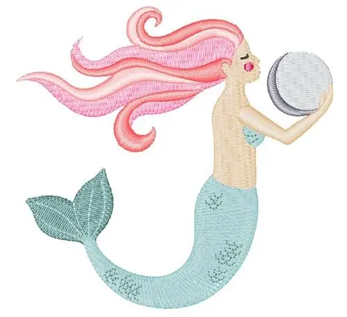 Mermaid & Pearl Embroidery Design Buy Direct