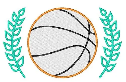 Fresh Stock Basketball Embroidery Design