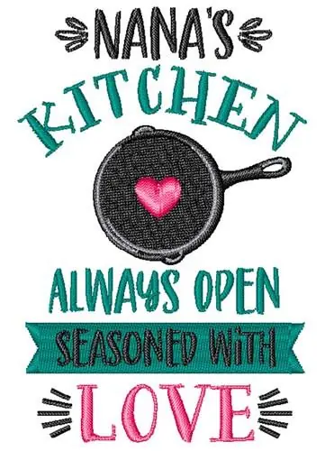 Wholesale Kitchen Frying Pan Embroidery Design