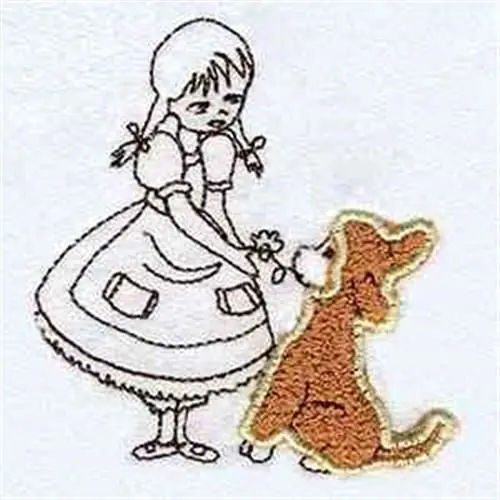 Lamb & Girl Embroidery Design Exclusive Offer