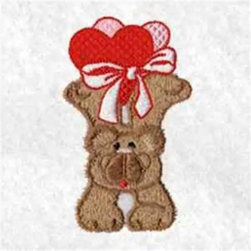 Bear Valentine Embroidery Design Shop Now