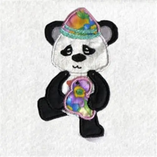Reduced Price Panda Applique Embroidery Design