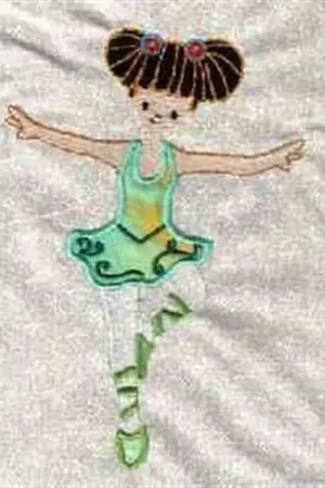Applique Ballerina Embroidery Design Factory Price