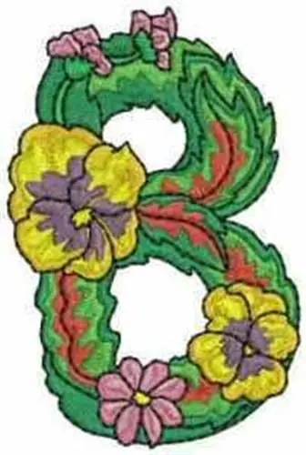 Discount Garden Alphabet B Embroidery Design