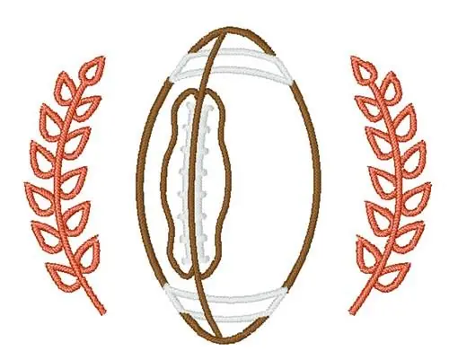 Instant Buy Laurel Football Outline Embroidery Design