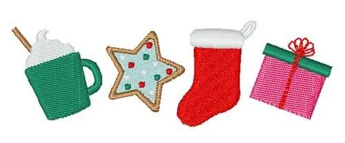 New Release Christmas Border Gingerbread Stocking Gift Embroidery Design