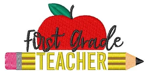Teacher Apple Pencil Embroidery Design Time-Limited