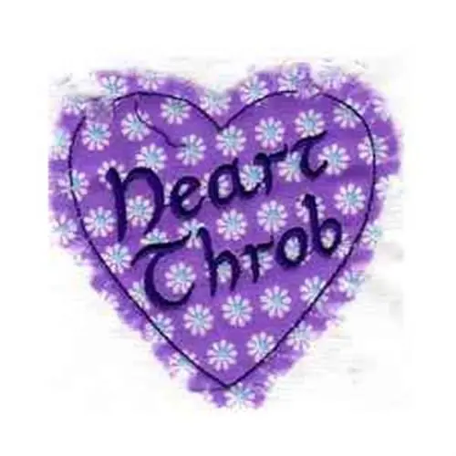 Heart Throb Embroidery Design Popular