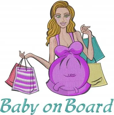Baby on Board Embroidery Design Sale