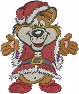 Santa Claus Bear Embroidery Design New Arrival