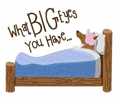Big Eyes You Have Embroidery Design Special Offer